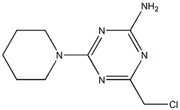 4-(chloromethyl)-6-(1-piperidinyl)-1,3,5-triazin-2-amine,,结构式