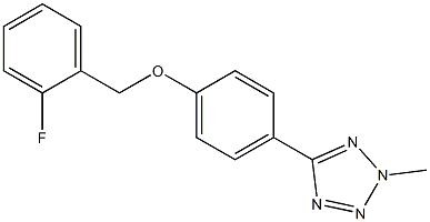 2-fluorobenzyl 4-(2-methyl-2H-tetraazol-5-yl)phenyl ether Structure