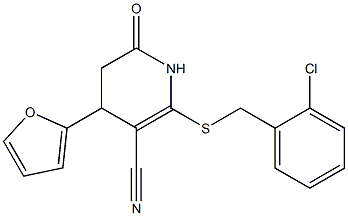 2-[(2-chlorobenzyl)sulfanyl]-4-(2-furyl)-6-oxo-1,4,5,6-tetrahydro-3-pyridinecarbonitrile