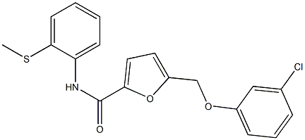  5-[(3-chlorophenoxy)methyl]-N-[2-(methylsulfanyl)phenyl]-2-furamide