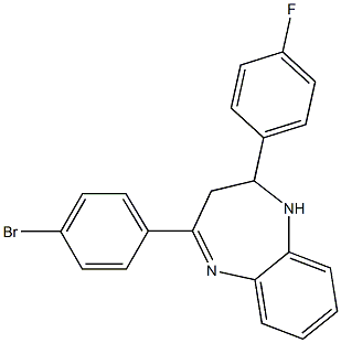 4-(4-bromophenyl)-2-(4-fluorophenyl)-2,3-dihydro-1H-1,5-benzodiazepine