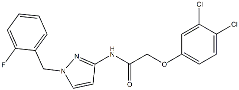 2-(3,4-dichlorophenoxy)-N-[1-(2-fluorobenzyl)-1H-pyrazol-3-yl]acetamide Structure
