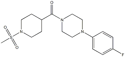 1-(4-fluorophenyl)-4-{[1-(methylsulfonyl)-4-piperidinyl]carbonyl}piperazine Struktur