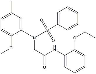 N-(2-ethoxyphenyl)-2-[2-methoxy-5-methyl(phenylsulfonyl)anilino]acetamide Structure