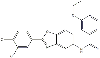 N-[2-(3,4-dichlorophenyl)-1,3-benzoxazol-5-yl]-3-ethoxybenzamide Struktur