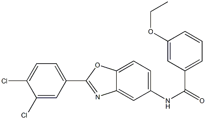 N-[2-(3,4-dichlorophenyl)-1,3-benzoxazol-5-yl]-3-ethoxybenzamide 结构式