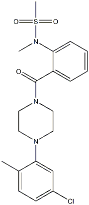 N-(2-{[4-(5-chloro-2-methylphenyl)-1-piperazinyl]carbonyl}phenyl)-N-methylmethanesulfonamide|