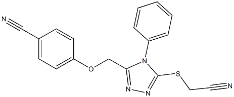 4-[({5-[(cyanomethyl)sulfanyl]-4-phenyl-4H-1,2,4-triazol-3-yl}methyl)oxy]benzonitrile Structure