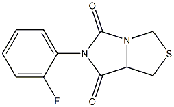 6-(2-fluorophenyl)-1H-imidazo[1,5-c][1,3]thiazole-5,7(6H,7aH)-dione 化学構造式
