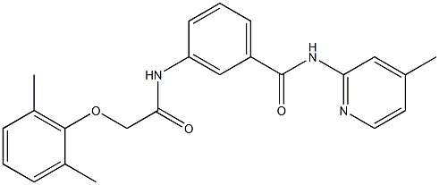 3-{[(2,6-dimethylphenoxy)acetyl]amino}-N-(4-methyl-2-pyridinyl)benzamide