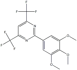 4,6-bis(trifluoromethyl)-2-(3,4,5-trimethoxyphenyl)pyrimidine Struktur