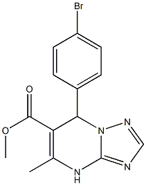 methyl 7-(4-bromophenyl)-5-methyl-4,7-dihydro[1,2,4]triazolo[1,5-a]pyrimidine-6-carboxylate 化学構造式