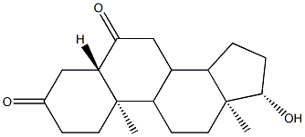 (5S,10R,13S,17S)-17-hydroxy-10,13-dimethyldodecahydro-1H-cyclopenta[a]phenanthrene-3,6(2H,4H)-dione Struktur