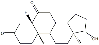 (5S,10R,13S,17S)-17-hydroxy-10,13-dimethyldodecahydro-1H-cyclopenta[a]phenanthrene-3,6(2H,4H)-dione 结构式