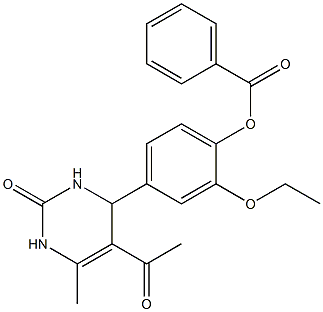 4-(5-acetyl-6-methyl-2-oxo-1,2,3,4-tetrahydropyrimidin-4-yl)-2-ethoxyphenyl benzoate Structure