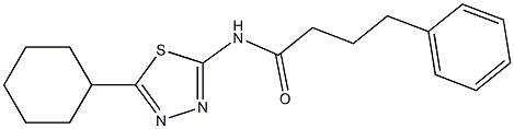 N-(5-cyclohexyl-1,3,4-thiadiazol-2-yl)-4-phenylbutanamide Struktur