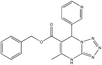 benzyl 5-methyl-7-(3-pyridinyl)-4,7-dihydrotetraazolo[1,5-a]pyrimidine-6-carboxylate Struktur