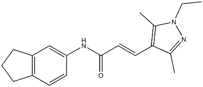 N-(2,3-dihydro-1H-inden-5-yl)-3-(1-ethyl-3,5-dimethyl-1H-pyrazol-4-yl)acrylamide Structure