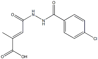 4-[2-(4-chlorobenzoyl)hydrazino]-2-methyl-4-oxo-2-butenoic acid Structure