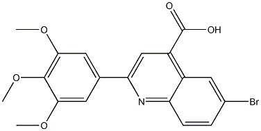 6-bromo-2-(3,4,5-trimethoxyphenyl)-4-quinolinecarboxylic acid Structure