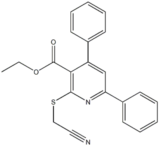 ethyl 2-[(cyanomethyl)sulfanyl]-4,6-diphenylnicotinate Structure