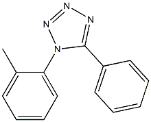 1-(2-methylphenyl)-5-phenyl-1H-tetraazole 化学構造式