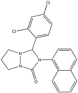 3-(2,4-dichlorophenyl)-2-(1-naphthyl)tetrahydro-1H,5H-pyrazolo[1,2-a][1,2,4]triazol-1-one Structure