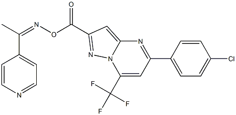 1-(4-pyridinyl)ethanone O-{[5-(4-chlorophenyl)-7-(trifluoromethyl)pyrazolo[1,5-a]pyrimidin-2-yl]carbonyl}oxime