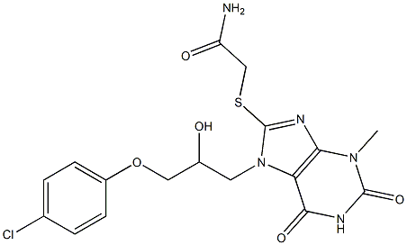 2-[(7-{3-[(4-chlorophenyl)oxy]-2-hydroxypropyl}-3-methyl-2,6-dioxo-2,3,6,7-tetrahydro-1H-purin-8-yl)sulfanyl]acetamide