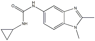 N-cyclopropyl-N'-(1,2-dimethyl-1H-benzimidazol-5-yl)urea,,结构式