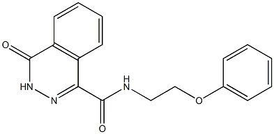 4-oxo-N-(2-phenoxyethyl)-3,4-dihydro-1-phthalazinecarboxamide Structure