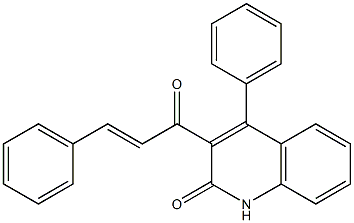 3-cinnamoyl-4-phenyl-2(1H)-quinolinone 结构式