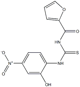 N-(2-furoyl)-N'-{2-hydroxy-4-nitrophenyl}thiourea 结构式