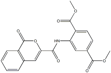 dimethyl 2-{[(1-oxo-1H-isochromen-3-yl)carbonyl]amino}terephthalate,,结构式