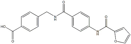 4-({[4-(2-furoylamino)benzoyl]amino}methyl)benzoic acid,,结构式