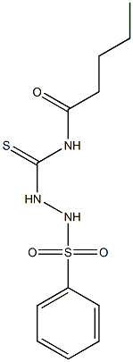 N-{[2-(phenylsulfonyl)hydrazino]carbothioyl}pentanamide Struktur