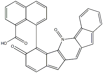 8-(5,7-dioxo-5,7-dihydrodiindeno[1,2-b:2,1-e]pyridin-6-yl)-1-naphthoic acid Struktur