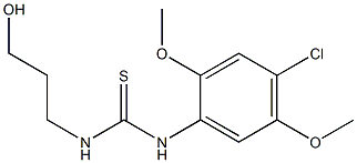N-(4-chloro-2,5-dimethoxyphenyl)-N'-(3-hydroxypropyl)thiourea 结构式