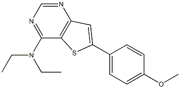 N,N-diethyl-N-[6-(4-methoxyphenyl)thieno[3,2-d]pyrimidin-4-yl]amine Structure