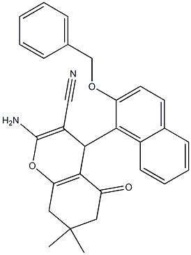 2-amino-4-[2-(benzyloxy)-1-naphthyl]-7,7-dimethyl-5-oxo-5,6,7,8-tetrahydro-4H-chromene-3-carbonitrile