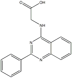 [(2-phenylquinazolin-4-yl)amino]acetic acid 化学構造式