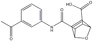 3-[(3-acetylanilino)carbonyl]-7-oxabicyclo[2.2.1]hept-5-ene-2-carboxylic acid 结构式