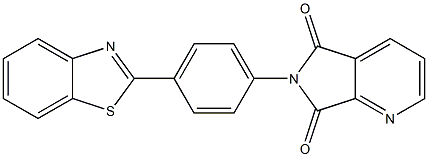 6-[4-(1,3-benzothiazol-2-yl)phenyl]-5H-pyrrolo[3,4-b]pyridine-5,7(6H)-dione 化学構造式