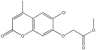 methyl [(6-chloro-4-methyl-2-oxo-2H-chromen-7-yl)oxy]acetate Structure