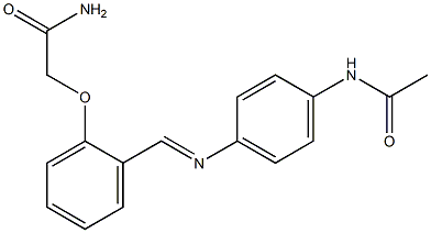 2-[2-({[4-(acetylamino)phenyl]imino}methyl)phenoxy]acetamide|