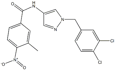 N-[1-(3,4-dichlorobenzyl)-1H-pyrazol-4-yl]-4-nitro-3-methylbenzamide 化学構造式