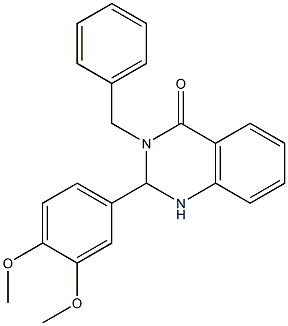 3-benzyl-2-(3,4-dimethoxyphenyl)-2,3-dihydroquinazolin-4(1H)-one Structure