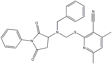 2-({[benzyl(2,5-dioxo-1-phenyl-3-pyrrolidinyl)amino]methyl}sulfanyl)-4,6-dimethylnicotinonitrile