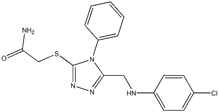  2-({5-[(4-chloroanilino)methyl]-4-phenyl-4H-1,2,4-triazol-3-yl}sulfanyl)acetamide