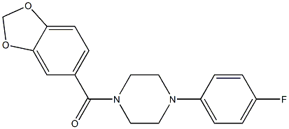 1-(1,3-benzodioxol-5-ylcarbonyl)-4-(4-fluorophenyl)piperazine Structure